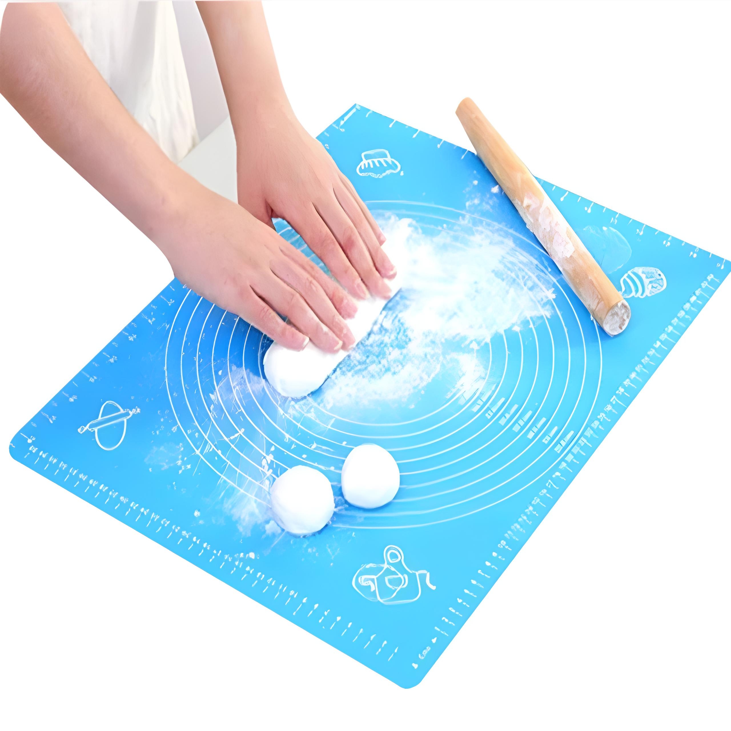 Silicone Rolling Fondant Mat Cake Dough Fondant Rolling Kneading Mat Pad With Scale Bakeware Baking 