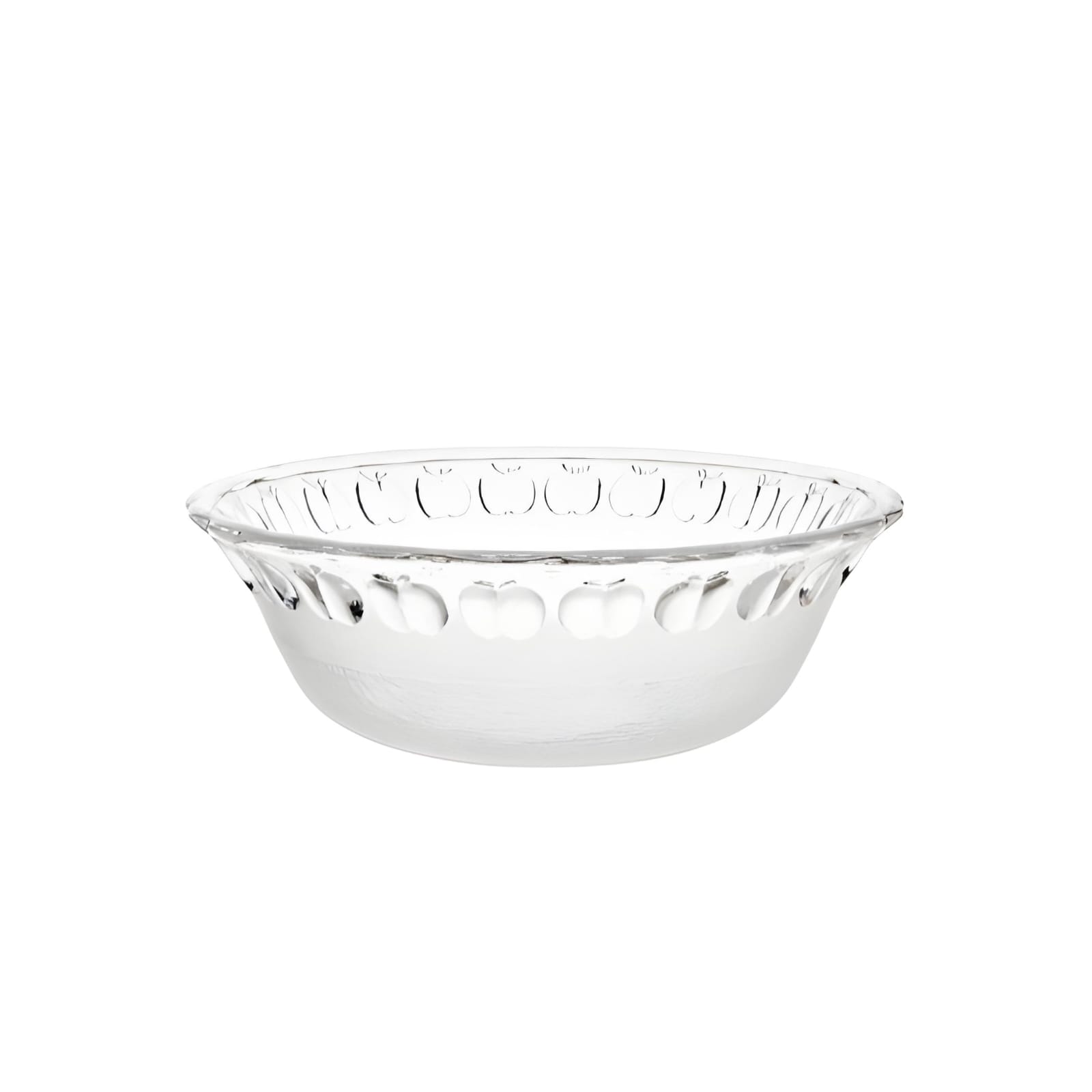 GLASS APPLE BOWL W7060