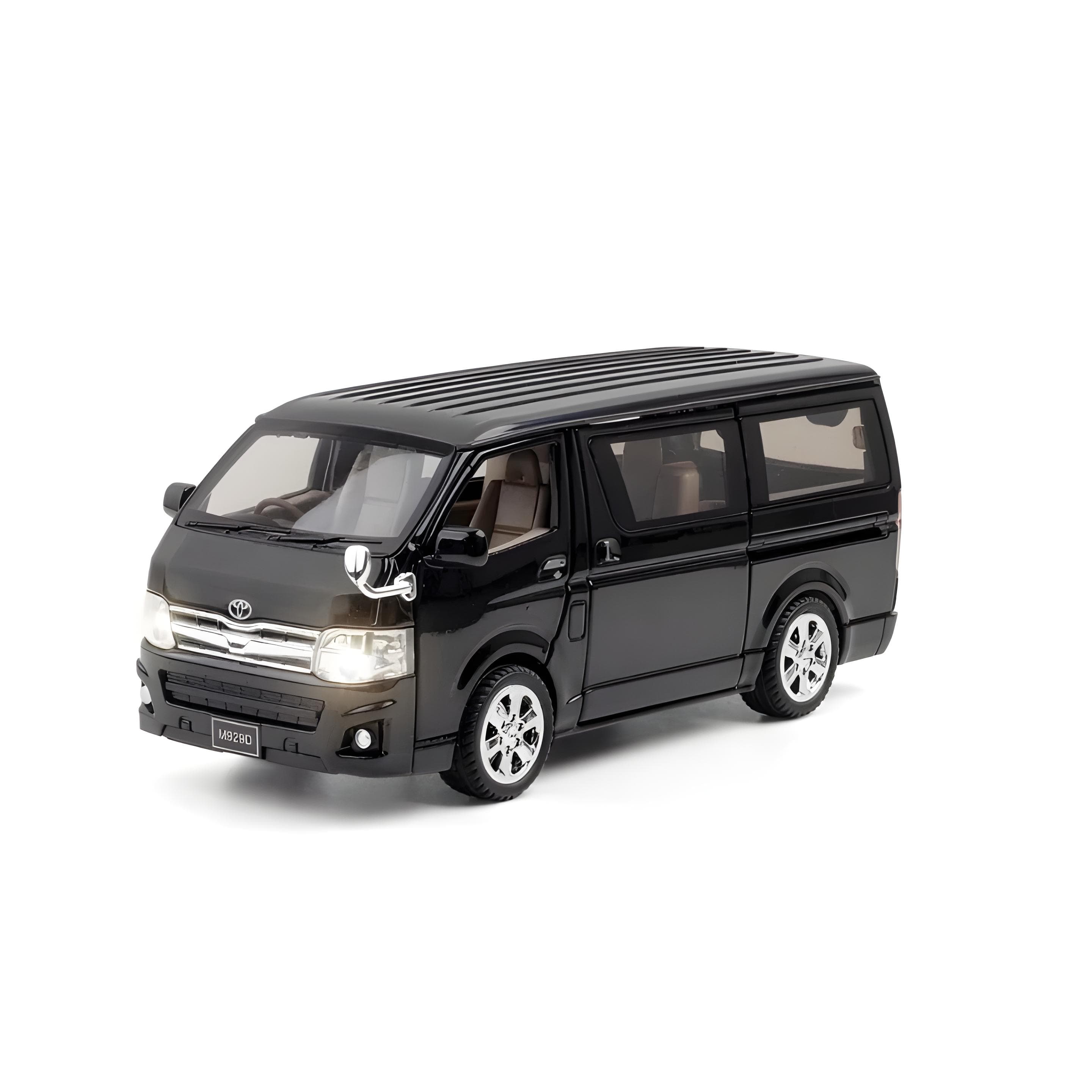 Die Cast 1.32 XLG Toyota KDH Hiace van model pull back simulation sound and light 